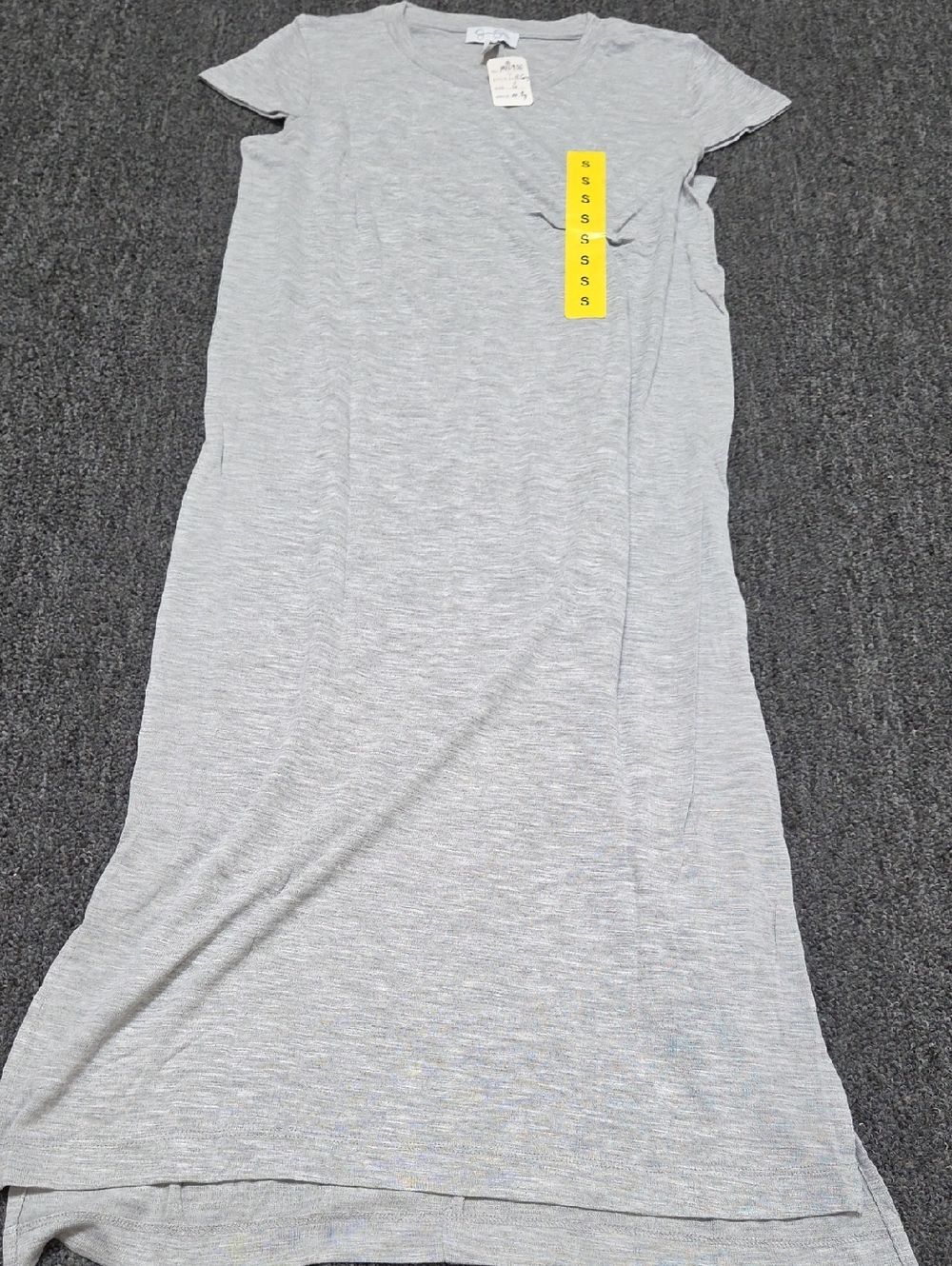 (#1) Jessica Simpson Light Gray Maxi T-Shirt Dress